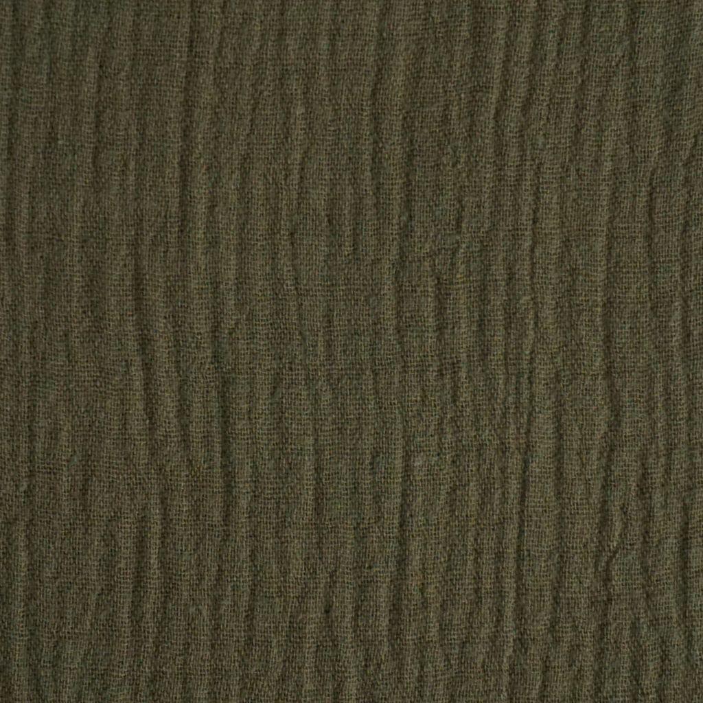 Musselin Double Gauze uni olivgrün